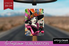 Retro Witch Air Freshener PNG - Halloween PNG Sublimation Product Image 1