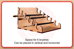 Laser cut Brush holder box SVG template digital download Product Image 2