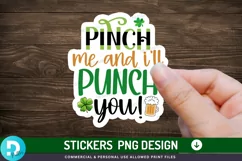 Pinch Me And Ill Punch You Stickers PNG Product Image 1