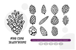 Pine Cone Illustrations Product Image 1