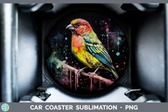 GorgeousPine Grosbeak Car Coaster design.