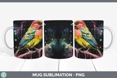 GorgeousPine Grosbeak Mug Wrap design.