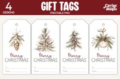 pine tree decor gift tags