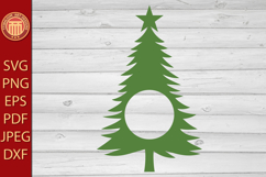 Pine Tree Monogram - eps, jpg, dxf, svg, pdf, png files Product Image 1