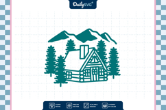 Wooden Winter Cabin SVG Product Image 3