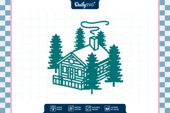 Wooden Winter Cabin SVG Product Image 3