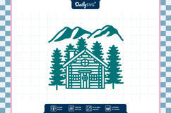 Wooden Winter Cabin SVG Product Image 3