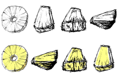 Pineapple Fruit Slices Ring Illustration Hand Drawn PNG SVG Product Image 2