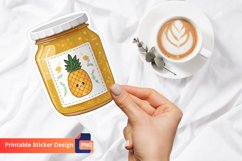 Pineapple Jam Sticker, Tropical Fruit Sticker, Jam Sticker Product Image 1