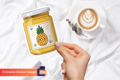 Pineapple Jam Sticker, Tropical Fruit Sticker, Jam Sticker Product Image 1