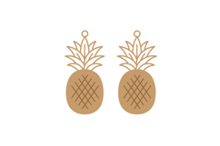 Pineapple Earrings, Easy to Cut and Engrave SVG Template Product Image 2