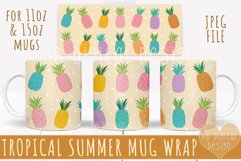 Summer Coffee Mug Wrap Sublimation Design 11oz 15oz Product Image 1