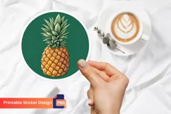 Pineapple Sticker, Tropical Fruit, Pineapple Art Sticker Product Image 1