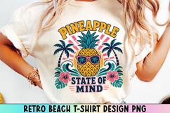 Retro Beach T Shirt Design, Distressed Coastal Sublimation. Product Image 17