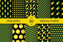 Pineapple Digital Paper. Tropical Seamless Pattern Product Image 1