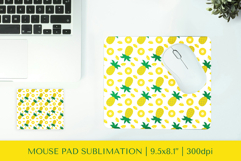 Pineapple mouse pad sublimation design. Tropical mousepad 08 Product Image 1