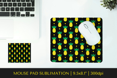 Pineapple mouse pad sublimation design. Tropical mousepad 11 Product Image 1