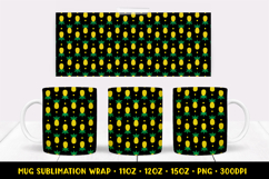 Pineapple Mug Sublimation Design. Summer Mug Wrap PNG 12 Product Image 1