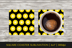 Pineapple square coaster sublimation. Summer coaster PNG 09 Product Image 1