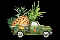 Truck with pineapple sublimation| vintage tropical truck Product Image 2