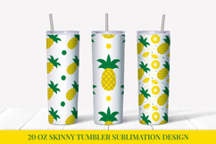 Pineapple Tumbler Wrap. Summer Tumbler Sublimation Design 14 Product Image 1