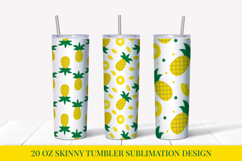 Pineapple Tumbler Wrap. Summer Tumbler Sublimation Design 15 Product Image 1
