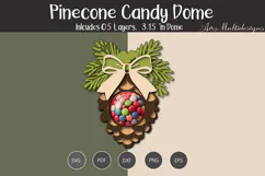 Pinecone Candy Dome SVG Holder Product Image 2