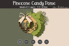 Pinecone Candy Dome SVG Holder Product Image 3