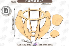 Pinecone Lamp Laser Cut|Modern Pendant Light|Home Decor SVG Product Image 3