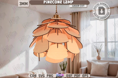 Pinecone Lamp Laser Cut Bundle|Modern Pendant Light|Home SVG Product Image 4