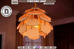 Pinecone Lamp Laser Cut|Modern Pendant Light|Home Decor SVG Product Image 2