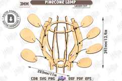Pinecone Lamp Laser Cut|Modern Pendant Light|Home Decor SVG Product Image 3