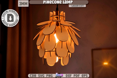 Pinecone Lamp Laser Cut|Modern Pendant Light|Home Decor SVG Product Image 2