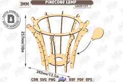 Pinecone Lamp Laser Cut Bundle|Modern Pendant Light|Home SVG Product Image 9