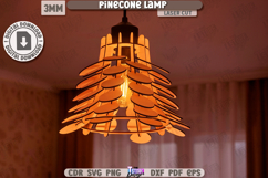 Pinecone Lamp Laser Cut Bundle|Modern Pendant Light|Home SVG Product Image 11