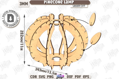 Pinecone Lamp Laser Cut Bundle|Modern Pendant Light|Home SVG Product Image 12