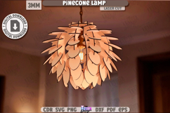 Pinecone Lamp Laser Cut Bundle|Modern Pendant Light|Home SVG Product Image 14