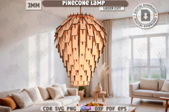 Pinecone Lamp Laser Cut Bundle|Modern Pendant Light|Home SVG Product Image 16