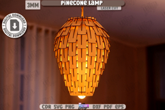 Pinecone Lamp Laser Cut Bundle|Modern Pendant Light|Home SVG Product Image 2