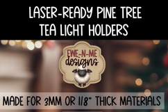 Pine Tree Tealight Holder Laser Files | 3 Sizes Holiday SVG Product Image 4
