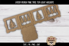 Pine Tree Tealight Holder Laser Files | 3 Sizes Holiday SVG Product Image 3