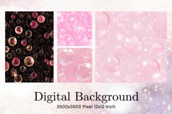 pink bubble Background Wallpaper Sparkles Digital Paper Product Image 1