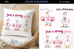 Just a Strong Goose Breast Cancer Awareness Pillow Product Image 1