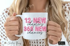 Pink 12 New Chapters Png | New Years PNG Product Image 2