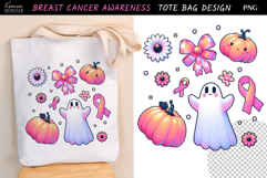 Vintage Pumpkin|Breast Cancer Awareness Tote Bag Sublimation Product Image 1