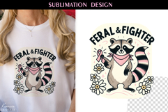 Breast Cancer Awareness| Vintage Raccoon|T Shirt Design Product Image 1