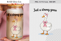 Breast Cancer Awareness|Strong Goose|16 Oz Glass Can Product Image 1