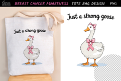 Vintage Goose|Breast Cancer Awareness Tote Bag Sublimation Product Image 1