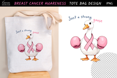 Vintage Goose|Breast Cancer Awareness Tote Bag Sublimation Product Image 1