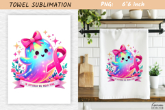 Breast Cancer Awareness Towel Sublimation|Neon Pink Fall Product Image 1